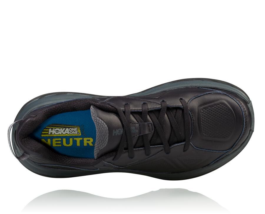 Tenis Hoka One One Hombre Negros - Bondi Cuero - BLJV60731